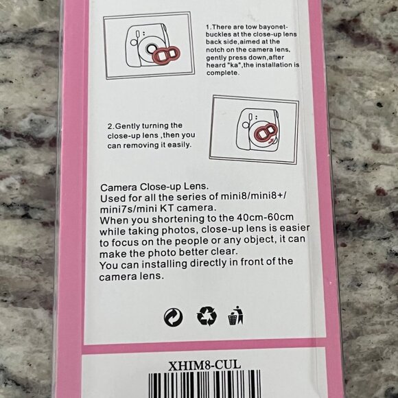 XTECH close-up lens designed for use with Fujifilm Instax Mini cameras - Picture 2 of 2
